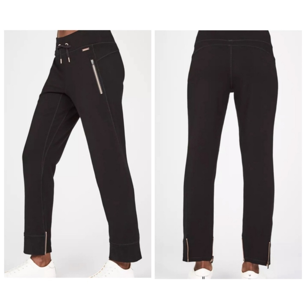 Sweaty Betty Rhythm Merino Wool Trouser Pants Zippers Jogger Sweatpants S Black